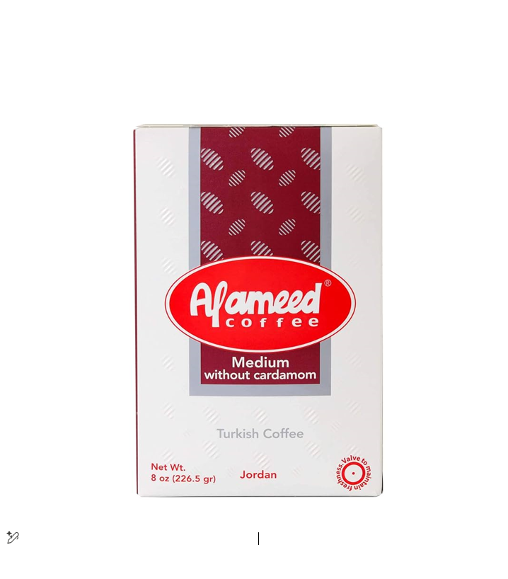 Al Ameed Coffee Turkish Ground Coffee Medium Roast without Cardamom