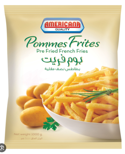 Americana Frozen Pre Fried French Fries