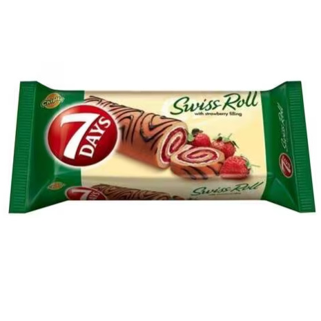 7 Days Swiss Rolls Filled with Strawberry Cream