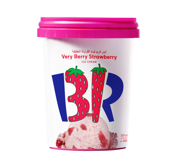 Baskin Robbins Very Berry Strawberry Ice Cream - vegetarian LARGE
