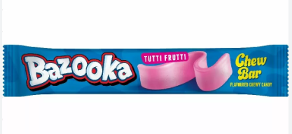 Bazooka Soft Chew Candy Bar Tutti Frutti Flavor