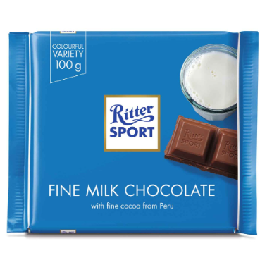 Ritter Sport Fine Milk Chocolate Slab