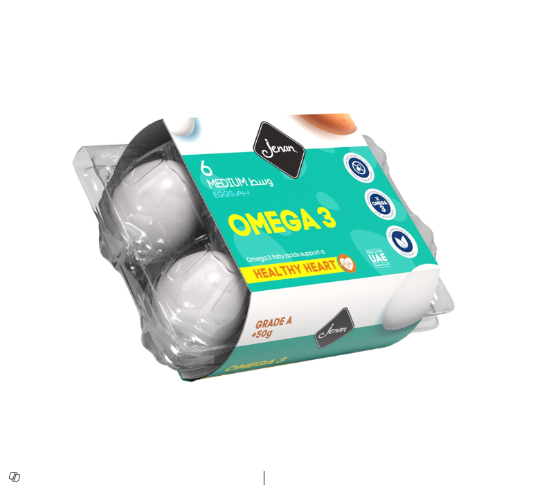 Jenan Omega 3 Large White Eggs Grade A