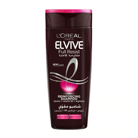 L'Oreal Elvive Full Resist Reinforcing Shampoo with Vitamin B5, Biotin & Arginine for Weakened Hair 200ml