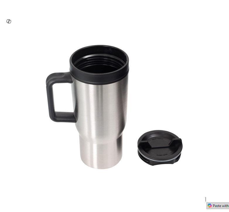 Homeway 600ml Stainless Steel Coffee Mug with Black Lid
