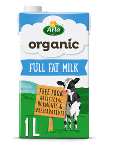 Arla Organic Long Life Low Fat Milk - preservatives free, no added artificial hormones