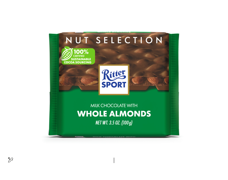 Ritter Sport Nut Selection Chocolate Slab with Whole Almonds