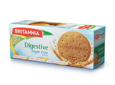 Britannia Whole Wheat Digestive Biscuits - sugar free, trans fat free, no added artificial colors