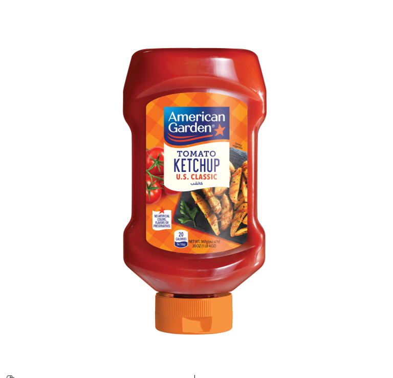 American Garden US Tomato Ketchup - vegan, gluten free, artificial color free