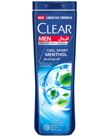 Clear Men Cool Sport Menthol Anti-Dandruff Shampoo with Cooling Mint
