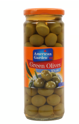 American Garden Whole Green Olives 450GM