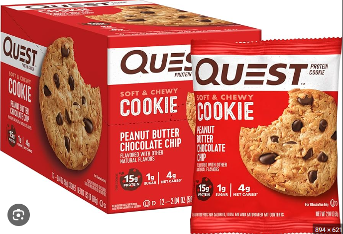 Quest Peanut Butter & Chocolate Chip Protein Cookie - gluten free