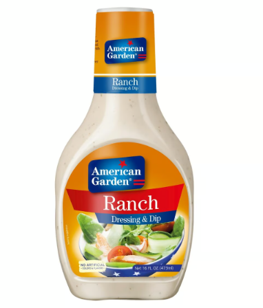 AMERICAN GARDEN CREAMY RANCH DRESSING 16oz 473ml