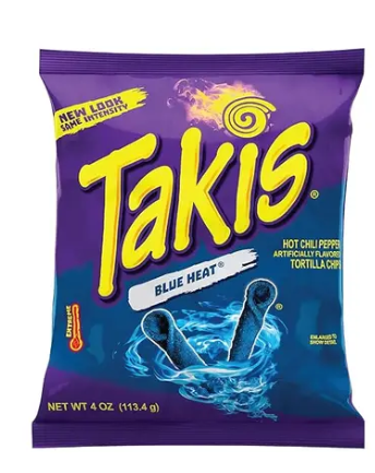 Takis Blue Heat Hot Chili Pepper Tortilla Chips 113.4g
