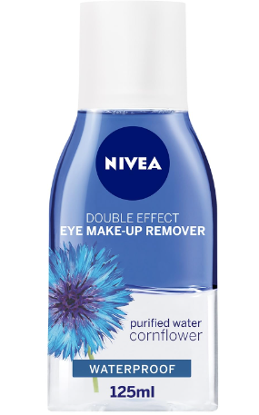 Nivea Double Effect Eye Makeup Remover with Purified Water & Cornflower Extract 125ml