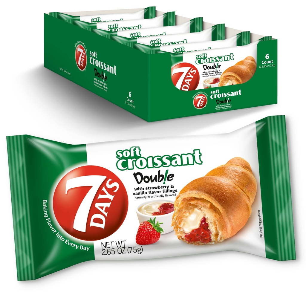 7 Days Croissant Filled with Strawberry & Vanilla Cream