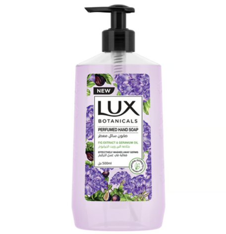 Lux Botanicals Skin Renewal Hand Wash with Fig Extract & Geranium Oil - parabens free