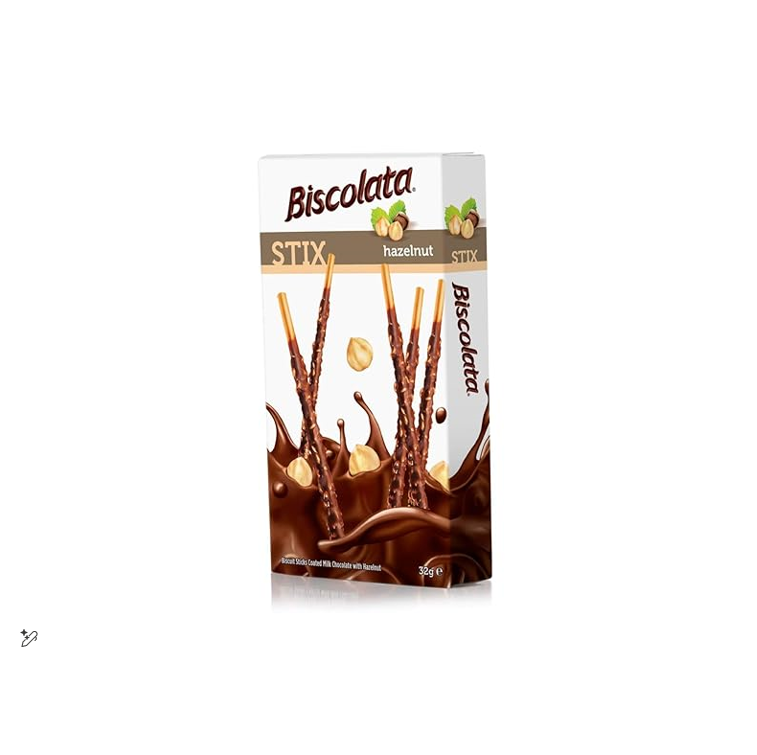 Biscolata Stix Biscuit Sticks Coated with Milk Chocolate & Hazelnuts 32g