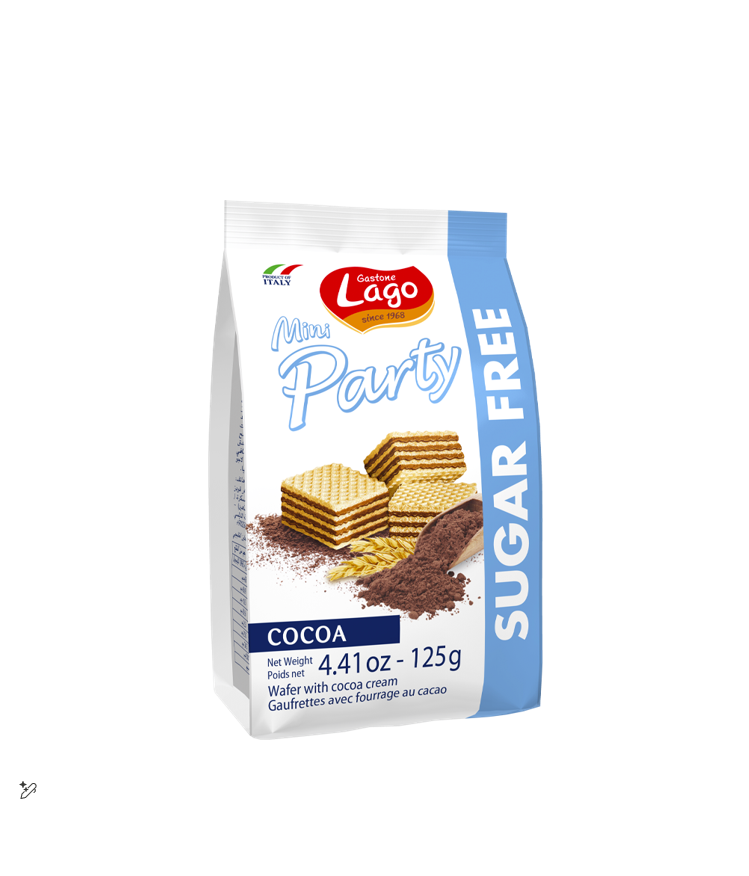Lago Mini Party Wafers with Cocoa Cream - sugar free