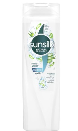 Sunsilk Natural Recharge Volumizing Shampoo with Micellar Water & Aloe Vera - low sulfate