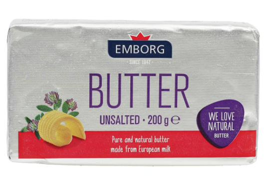 Emborg Butter Unsalted for Baking & Cooking Pure & Natural Butter