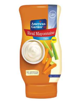 American Garden Light Mayonnaise - artificial colors free, artificial flavors free