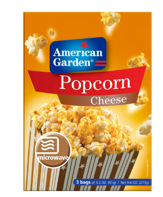 American Garden Microwavable Cheese Popcorn (3 Sachets)