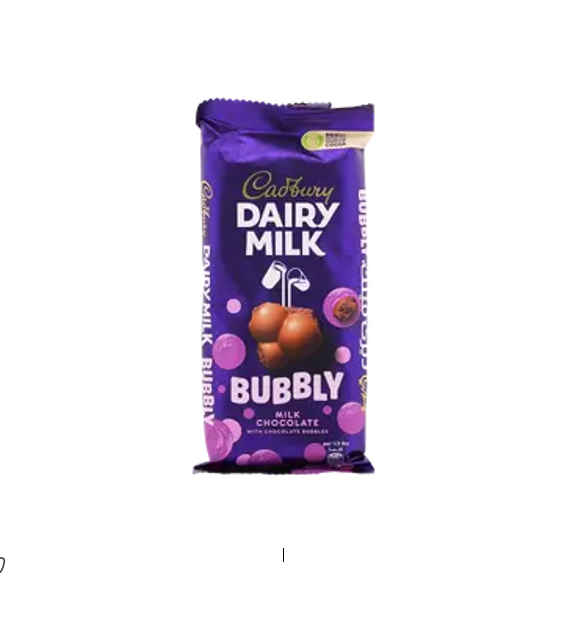 Cadbury Dairy Milk Bubbly Chocolate Slab 87GM