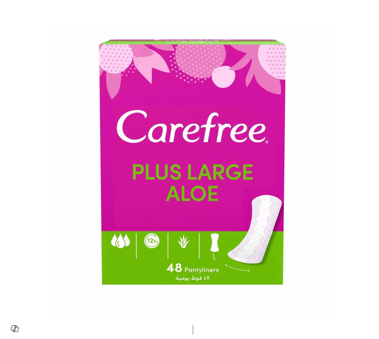 Carefree Plus Large Pantyliners with Aloe Extract