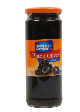 American Garden Sliced Black Olives 450GM