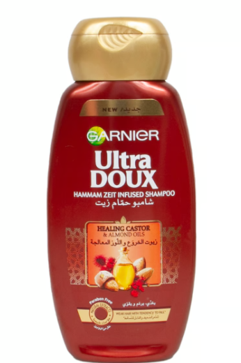 Garnier Ultra Doux Hammam Zeit Infused Shampoo W/ Restoring Castor & Almond Oil 400ml