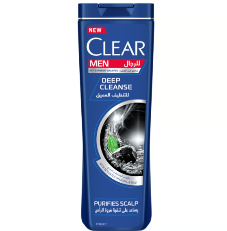 Clear Men Deep Cleanse Anti-Dandruff Shampoo with Activated Charcoal & Mint