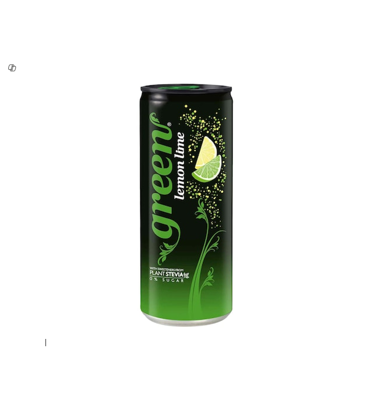 Green Cola Lemon Lime Carbonated Drink with Stevia - sugar free, calorie free 330ML