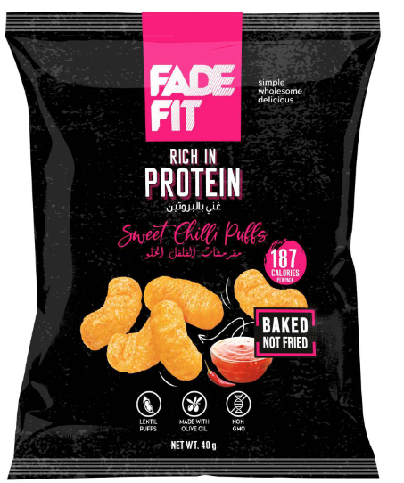 Fade Fit Baked Sweet Chili Lentil Puffs - GMO free