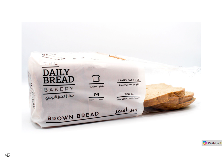 (F) The Daily Bread Bakery Medium Sliced Brown Bread - trans fat free