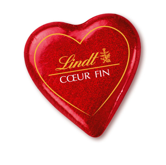 Lindt Coeur Fin Heart Shaped Milk Chocolate