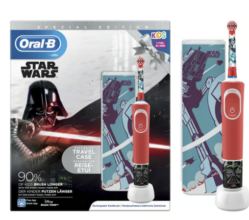 Oral-B Star Wars Rechargeable Electric Toothbrush for Kids (3+ Years)