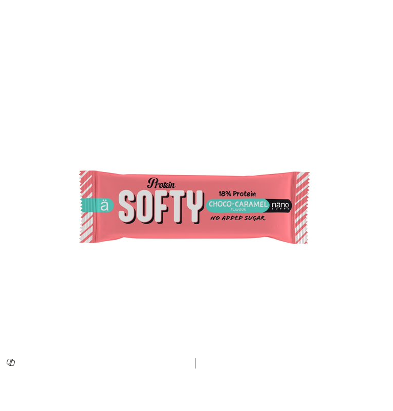 Nanosupps Softy 18% Protein Bar Chocolate & Caramel Flavor - no added sugar