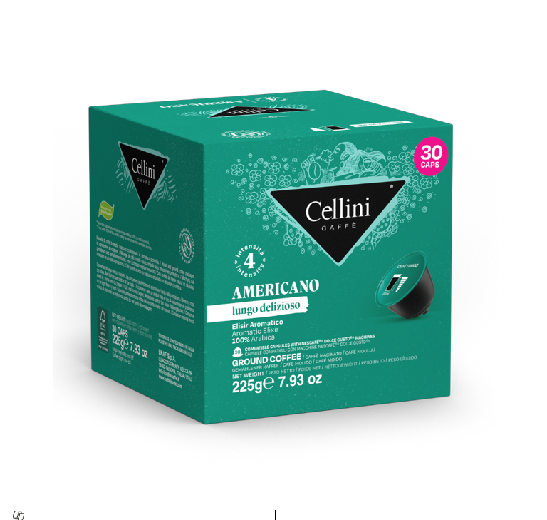 Cellini Caffe Lungo Americano Coffee Capsules