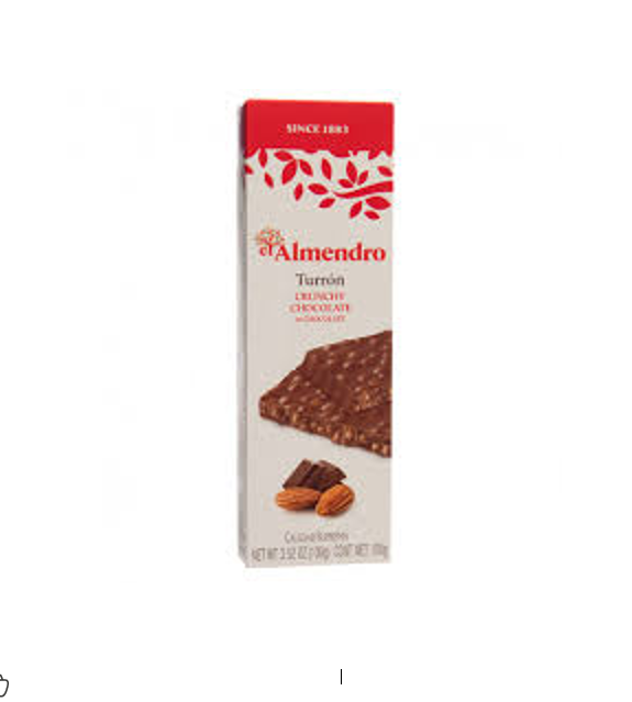 El Almendro Crunchy Chocolate Turron Slab