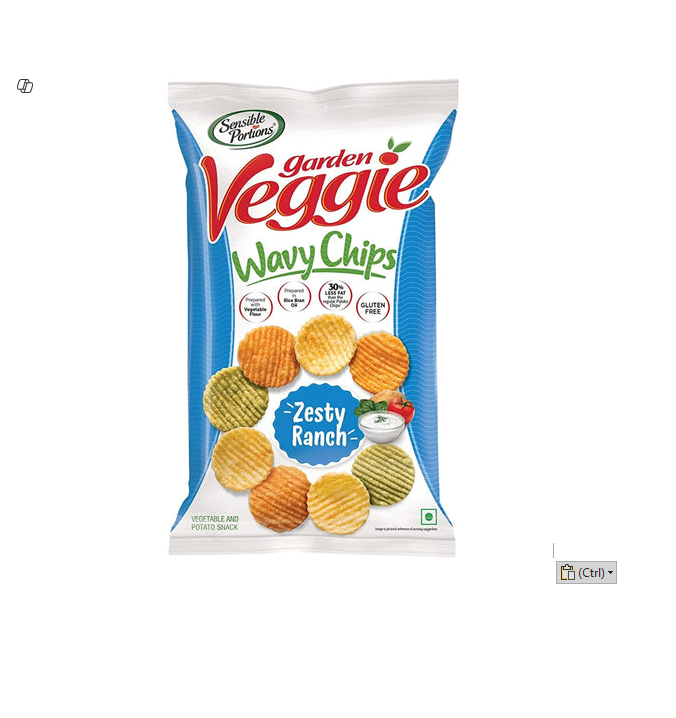 SENSIBLE PORTION GARDEN WAVY ZESTY RANCH CHIPS (120gm)