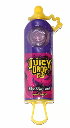 Juicy Drop Pop Candy Blackcurrant Flavor