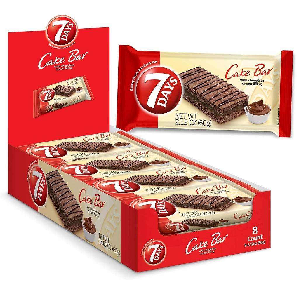 7 Days Cake Bars Filled with Cocoa Cream