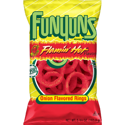 Funyuns Flamin Hot Onion Rings Corn Chips 163g