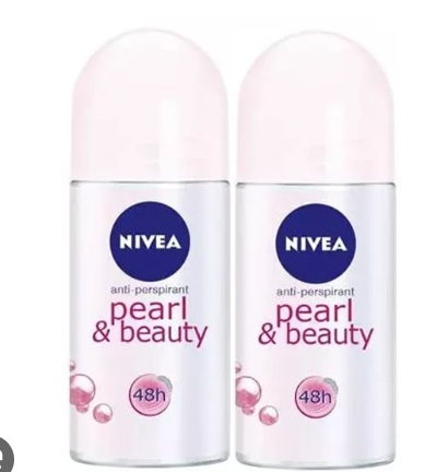 Nivea Pearl & Beauty 48H Antiperspirant Roll-On Deodorant for Women - alcohol free 50ml