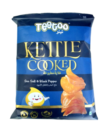 Teetoo Kettle Cooked Black Truffle Potato Chips - vegetarian, cholesterol free, trans fat free