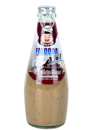 Pure Cool 3in1 Basil, Nata de Coco & Noodle Falooda Drink Chocolate Flavor