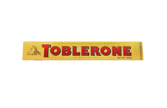 Toblerone Swiss Milk Chocolate Bar with Honey & Almond Nougat 100G