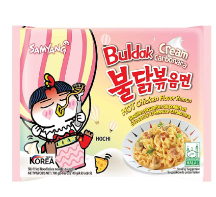 Samyang BSuldak Instant Creamy Carbonara Ramen Noodles Hot Chicken Flavor