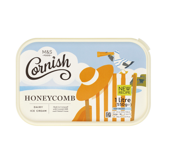 M&S Cornish Clotted Cream & Honeycomb Ice Cream